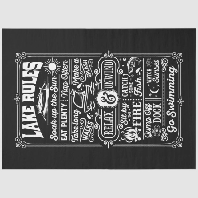 Papel De Seda Reglas del lago (Anverso)