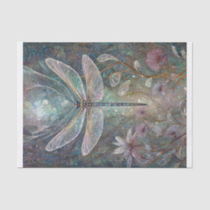 Papel De Seda Reina Brillante de Verano, Jardín de Libélulas