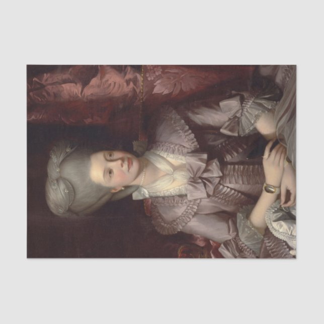 Papel De Seda Reina Charlotte (1777) de Benjamin West (Anverso)