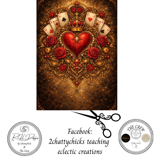 Papel De Seda Reina de Corazones Enchanted Adventures Decoupage  (Subido por el creador)
