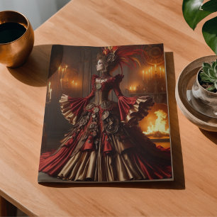 Papel De Seda Reina de Fuego Fénix Steampunk Victoriano Industri