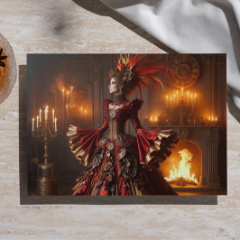 Papel De Seda Reina de Fuego Fénix Steampunk Victoriano Industri