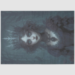 Papel De Seda Reina de Hielo Oscuro Decoupage – Fantasía Gótica 