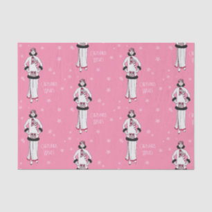 Papel De Seda Reina de la Nieve Vintage de Navidad