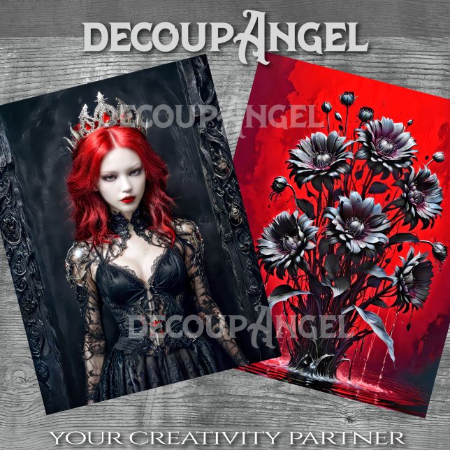 Papel De Seda Reina de la oscuridad - Decoupage - (Subido por el creador)