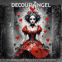 Papel De Seda Reina de los corazones #2 -Decoupage-