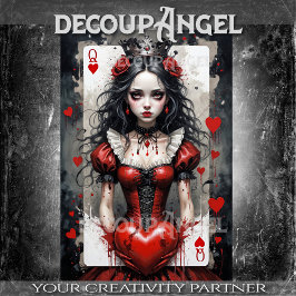 Papel De Seda Reina de los corazones #3 -Decoupage-