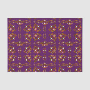 Papel De Seda Reina de los corazones de oro corona el tejido púr