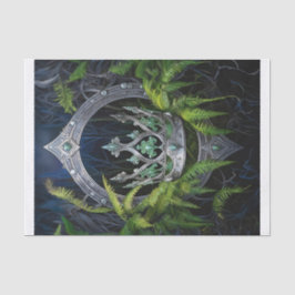 Papel De Seda Reina del Bosque, Corona de Plata de Helechos