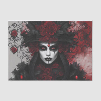 Papel De Seda Reina Gótica Decoupage de Halloween 