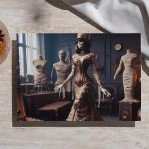 Papel De Seda Reina Momia Steampunk Victoriano Gótico Decoupage