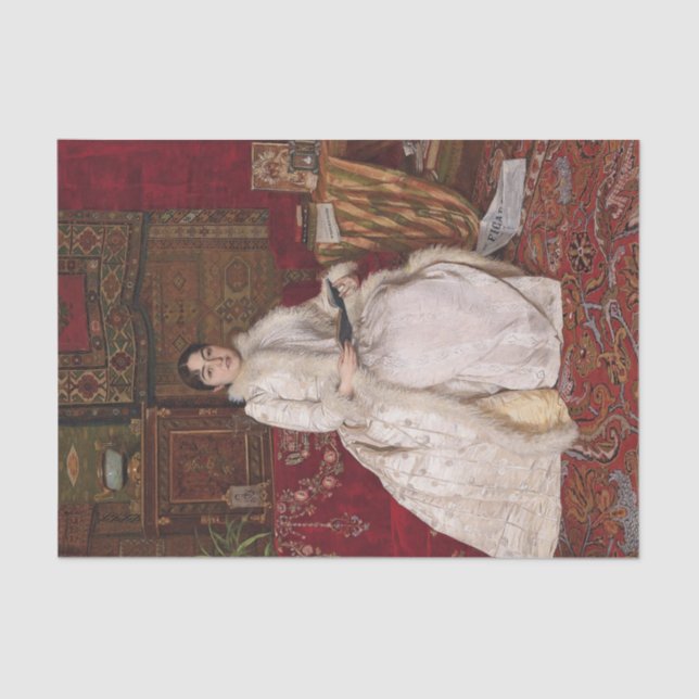 Papel De Seda Reina Natalia Obrenovada de Serbia, predic de Ures (Anverso)