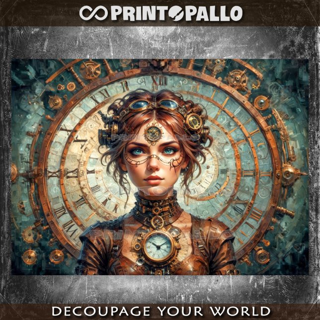 Papel De Seda Reina Steampunk del Tiempo y Relojes (Subido por el creador)