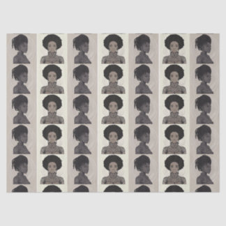 Papel De Seda Reinas Afrofuturistas Monocromas