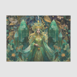 Papel De Seda Reinas de Esmeralda de Fantasía del Bosque Decoupa