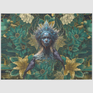 Papel De Seda Reinas de Esmeralda de Fantasía del Bosque Decoupa
