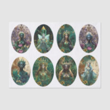 Reinas de Esmeralda Fantasía del Bosque Decoupage