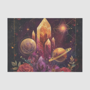 Papel De Seda Reino de Cristal de Amatista de Fantasía Patrón