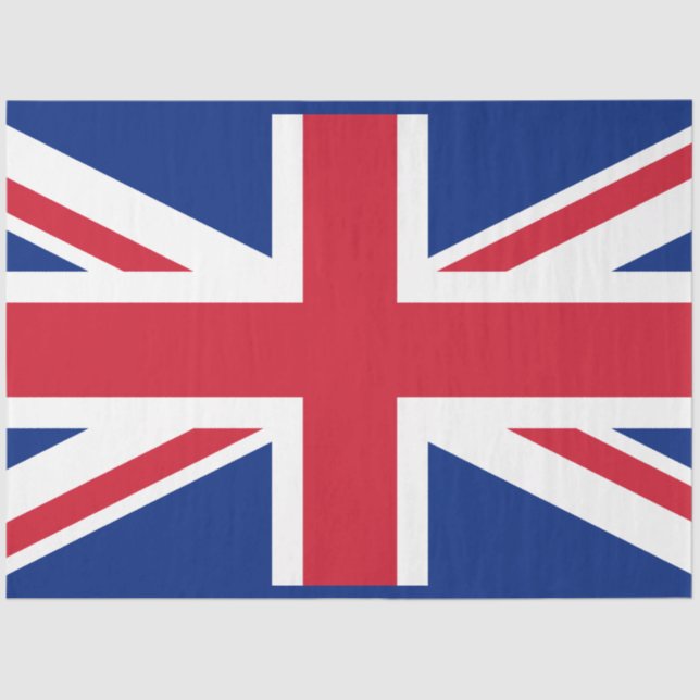 Papel De Seda Reino Unido (Bandera Británica) (Union Jack) (Rein (Anverso)