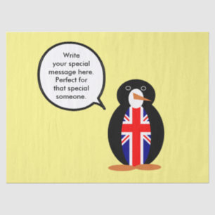Papel De Seda Reino Unido Ms. Penguin hablando