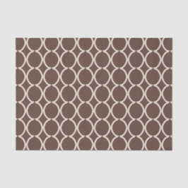 Papel De Seda Rejilla geométrica Ogee Chocolate Marrón
