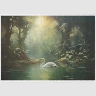 Papel De Seda Rejuvenecimiento De Dos Cisnes En La Desnuda Del A