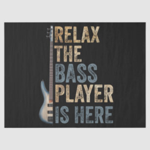 Papel De Seda Relájese El Jugador De Bass Aquí Instrumento Guita