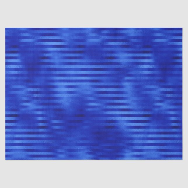 Papel De Seda Relieve metalizado azul real rayado Hanukkah (Anverso)