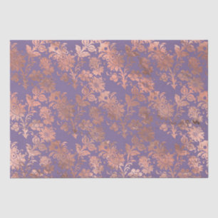 Papel De Seda Relieve metalizado dorado de Rosa glamuroso y flor
