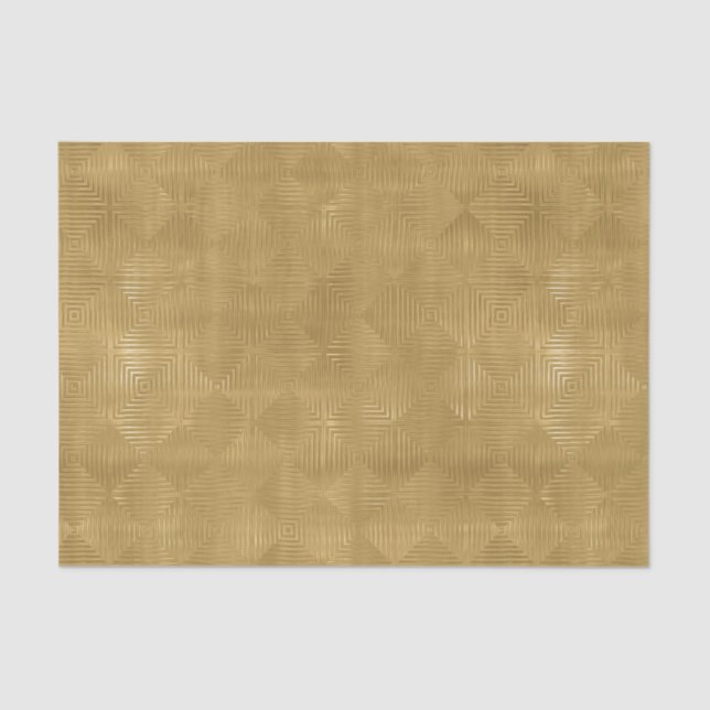 Papel De Seda Relieve metalizado dorado elegante (Anverso)