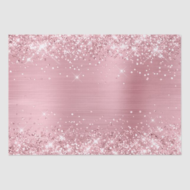Papel De Seda Relieve metalizado Ombre Rosa Bebé Ligero Purpurin (Anverso)