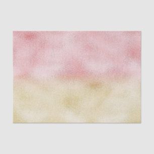 Papel De Seda Relieve metalizado Ombre Rosa y Oro