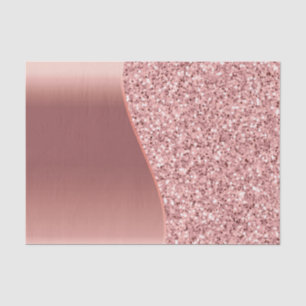 Papel De Seda Relieve metalizado Rosa Purpurina dorado