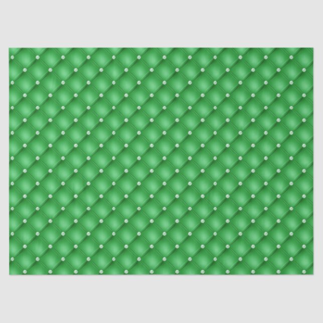 Papel De Seda Relieve metalizado verde elegante (Anverso)