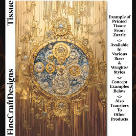 Papel De Seda Reloj azul dorado, perchas de engranaje para perro