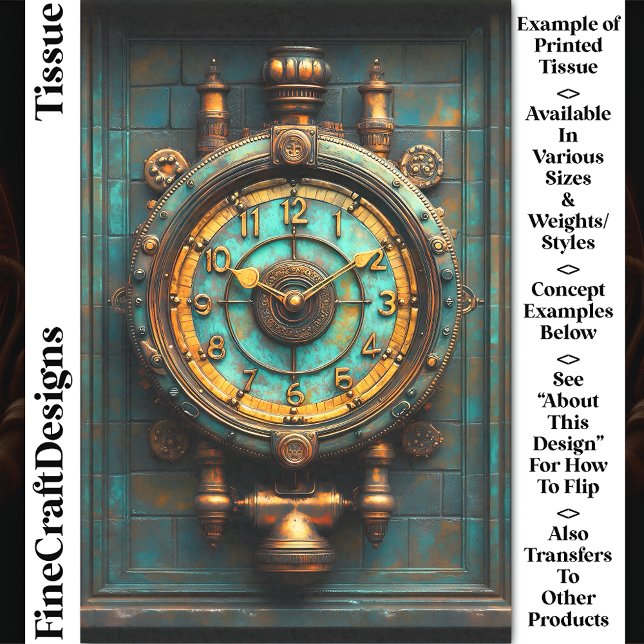 Papel De Seda Reloj de bronce de Steampunk victoriano CZ2 Descon (Subido por el creador)