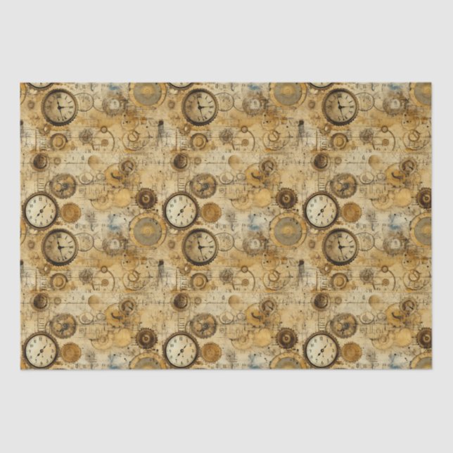 Papel De Seda Reloj de vapor de grano rugoso (5) (Anverso)