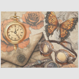 Papel De Seda Reloj Steampunk | Monarca | Victoriano | Goggles