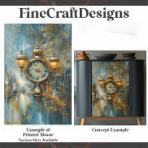 Reloj y Linternas Elegantes Steampunk A8 Decoupage