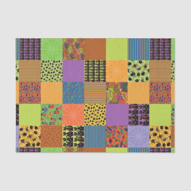 Papel De Seda Remiendo de Halloween (Anverso)