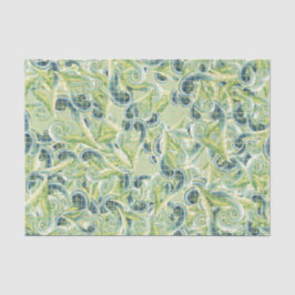 Papel De Seda Remolino Verde y Azul