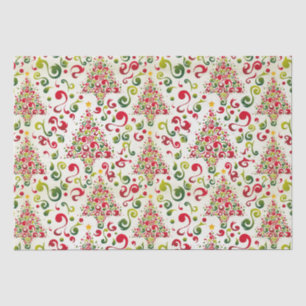Papel De Seda Remolinos de árbol de Navidad