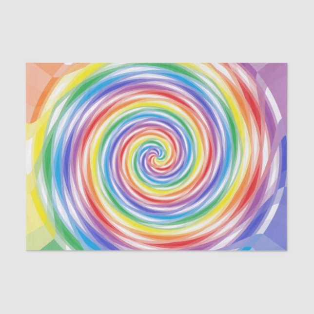 Papel De Seda Remolinos del arco iris (Anverso)