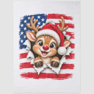 Papel De Seda Reno americano de Navidad