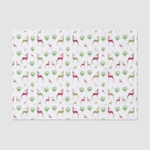 Papel De Seda Renos de purpurina de Navidad con guirnaldas