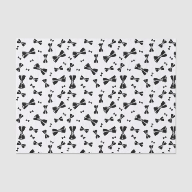 Papel De Seda Rentaduras de arco negro (Anverso)