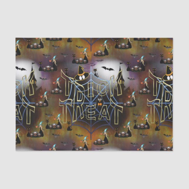 Papel De Seda Repetición de araña gótica (Anverso)