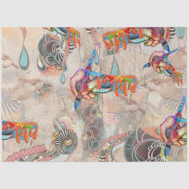 Papel De Seda Repetición de Mind Doodling (Anverso)