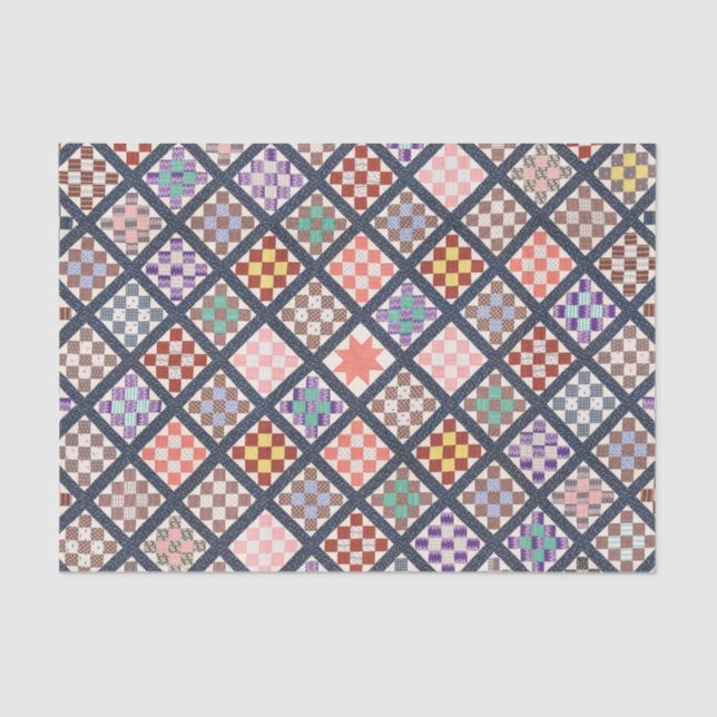 Papel De Seda Reproducción de un tejido ventilado de 1886 (Anverso)