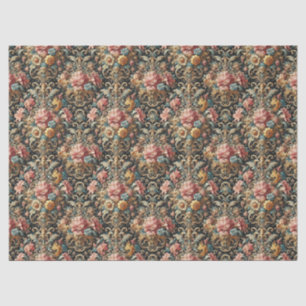 Papel De Seda Requiem para Arcana - Diseño floral gótico